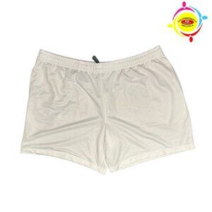 *ATHLETIC WORKS WHITE SPORT SHORTS